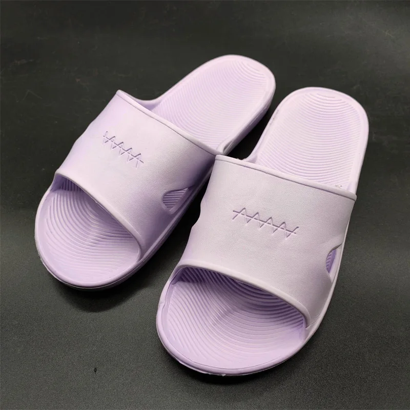 

2019 Women's Home Slippers Indoor Bathroom Flip Flops Solid Color Elastic Slippers Waterproof Durable Female Anti-slip Slippers