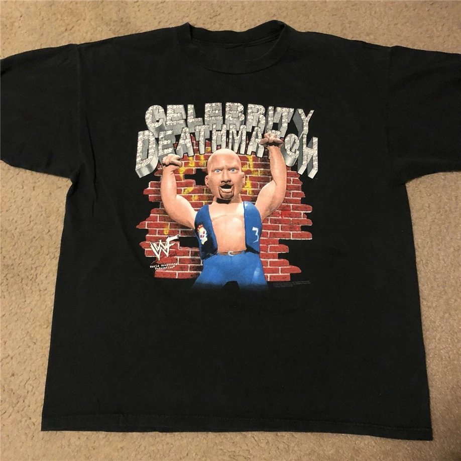 Винтажная рубашка Verry Rare 1998 Wwf Mtv Celebrity Deathmatch размеры США S-Xxl высококачественная