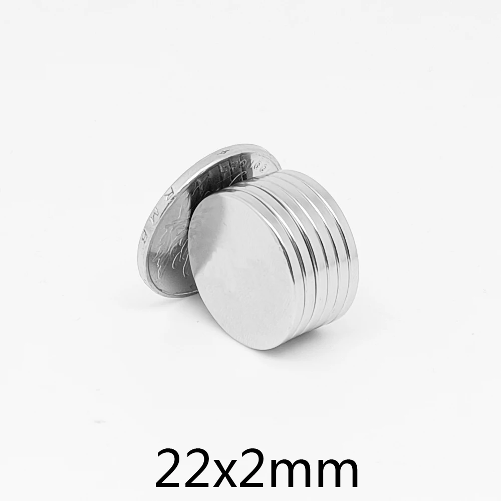 22×2 mm Round Search Magnet 22X 2mm Disc Rare Earth Neodymium Magnet N35 Permanent Magnet Srtong 22*2 mm