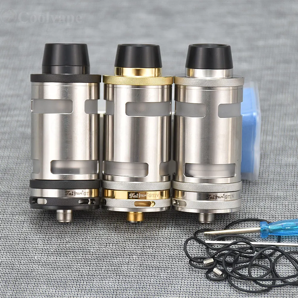 

YFTK Taifun GT IV RTA Taifun GT4 rta 25mm single coils tank 316 SS material E-Cigarette atomizer vs Taifun GT4s rta / kylin rta