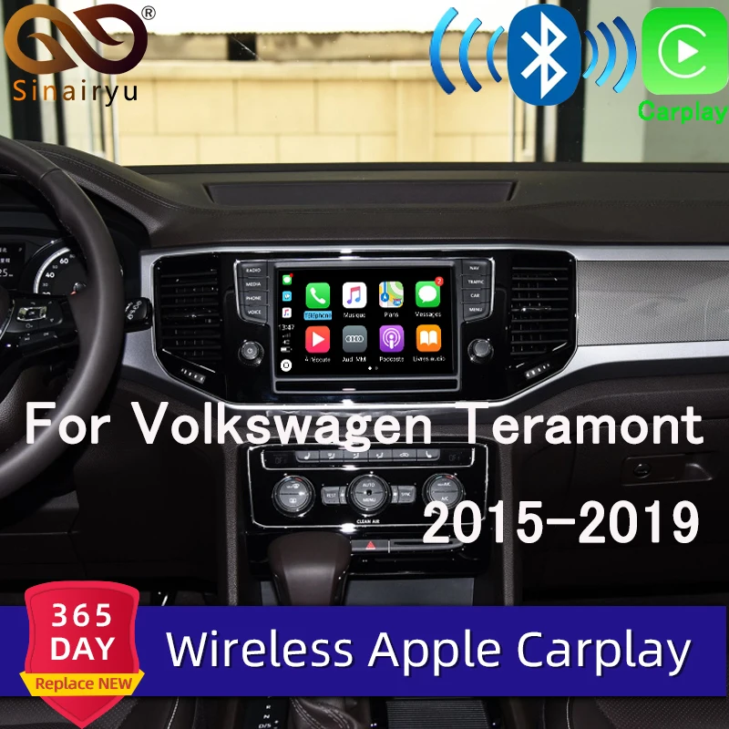 Sinairyu беспроводная Apple Carplay для Volkswagen Teramont 2015 2019 обновленная Android Авто зеркальная
