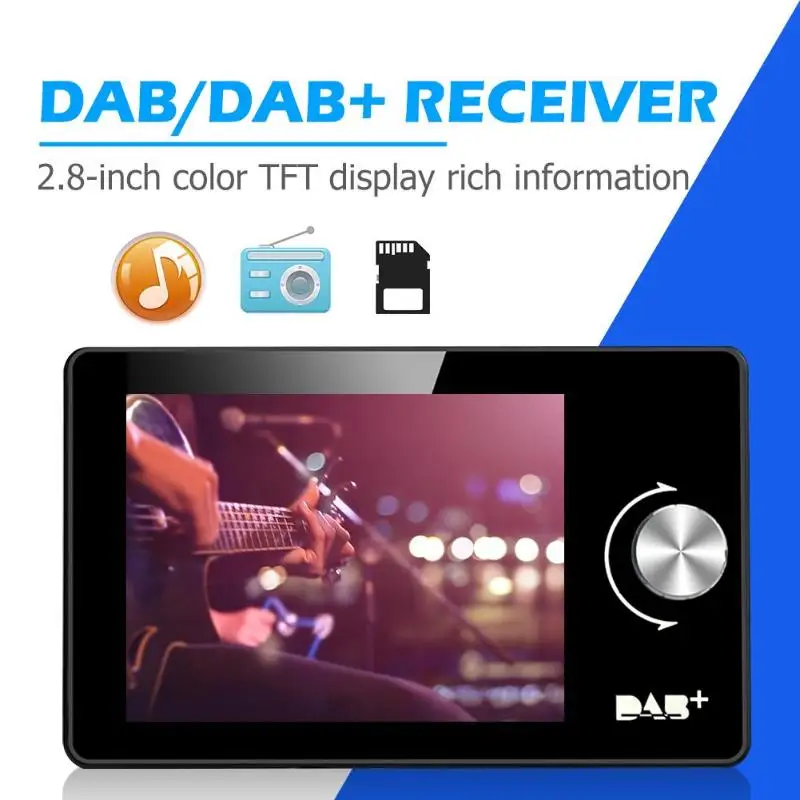 2,8 дюймов 2 Din Авторадио цветной TFT ЖК-экран Автомобильный DAB+ радиоприемник DAB тюнер fm-передатчик MP3-плеер USB зарядное устройство