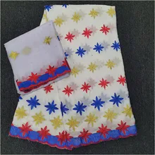 Новейший стиль Чистый хлопок Дубай кружева высокого качества африканская кружевная ткань вышитые нигерийские сухое кружево для свадебного платья 7 ярдов