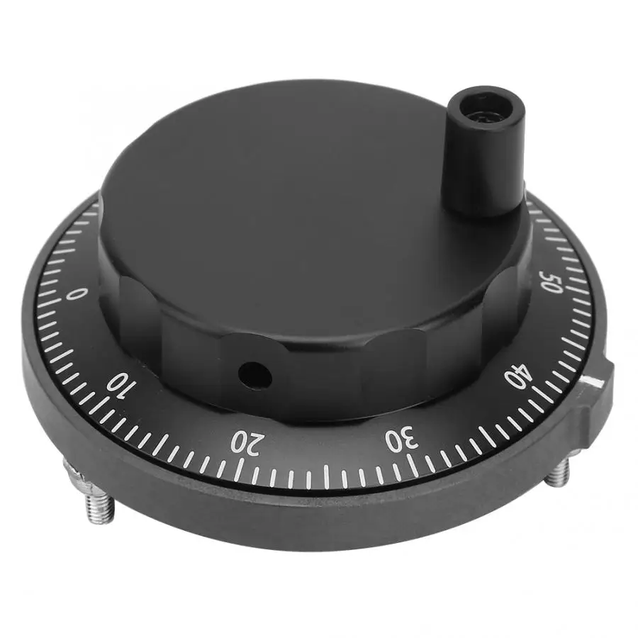 

5V 80mm 6Pin CNC Pulser Black Handwheel 100PPR Manual Pulse Generator Rotary Encoder
