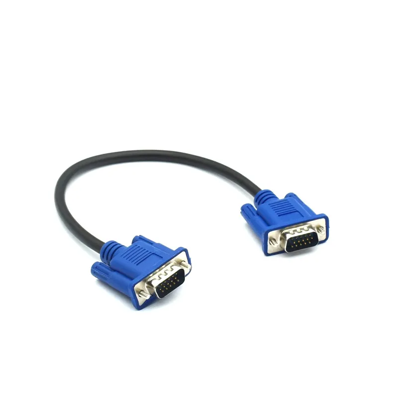 Кабель VGA штыревой к MaleBraided Экранирование высокого качества HD tv VGA Компьютер ТВ дисплей сигнал короткий кабель 0,3 м/0,5 м/1,3 м