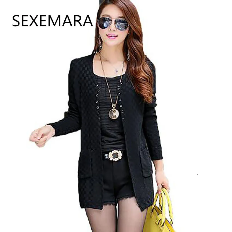 

Vrouwen trui lange jas herfst new casual lange mouwen slim pocket Casual gebreid vest trui jas shirt vrouwelijke LU042