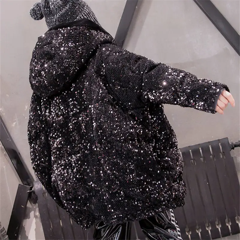 【24SS NEW】 HERNO_women / COTTON PAILLETTES ジャケット Iridescent Sequin Bomber - Kate Hewko