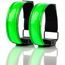 2Pcs Running Light for Runners Rechargeable LED Armband Reflective Running Gear, LED Light Up Band for Bikers Walkers