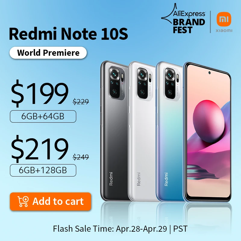  Xiaomi Redmi Note 10S смартфон 64 мегапиксельная четырехъядерная камера Helio G95 6,43 "AMOLED DotDisplay 5000 мА/ч, 33 Вт [Мировая премьера] 