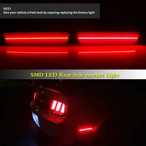 Image 5 - IJDM Side Marker işık Mustang kırmızı park lambası LED arka yan Marker işik Ford Mustang 2005 2009 için arka yan işaretleyici lambaları