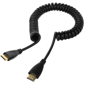

Type-C Mini HDMI 1.4 Male to Standard HDMI Male Stretch Extend Cable for Camera HDTV 2.4M