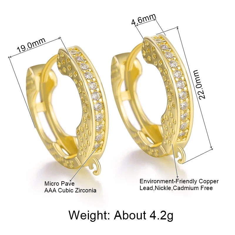 Juya DIY Базовый серьги-кольца, Находка для крепежа Leverback Серебряные серьги крюк Материал для Модные серьги решений - Цвет: Gold