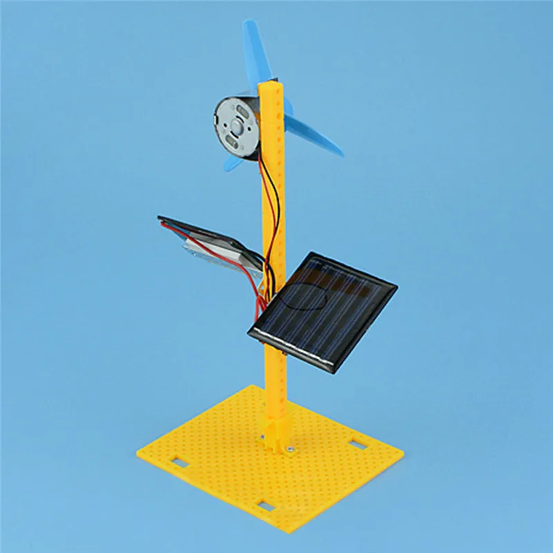 Solar Power Generator DC Motor Mini Fan Panel DIY Science Education Model Kit Solar science experimental toy #3S27 (9)