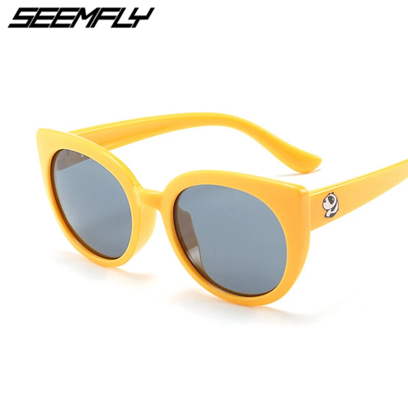 Seemfly, детские солнцезащитные очки для мальчиков и девочек, поляризованные силиконовые защитные солнцезащитные очки «кошачий глаз», подарок для детей, малышей, UV400, Gafas De Sol
