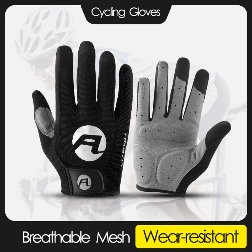 

Cycling Gloves For Men Touch Screen Anti-slip Anti-shock Breathable Male Full Finger Gloves Sport Fitness Bike Motorcycle Gloves