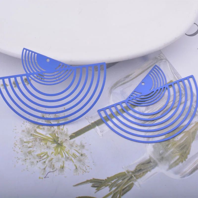 30pcs AB6412 32*45mm 황동 페인트 큰 팬 모양의 매력 얇은 펜던트 DIY 쥬얼리 귀걸이 결과