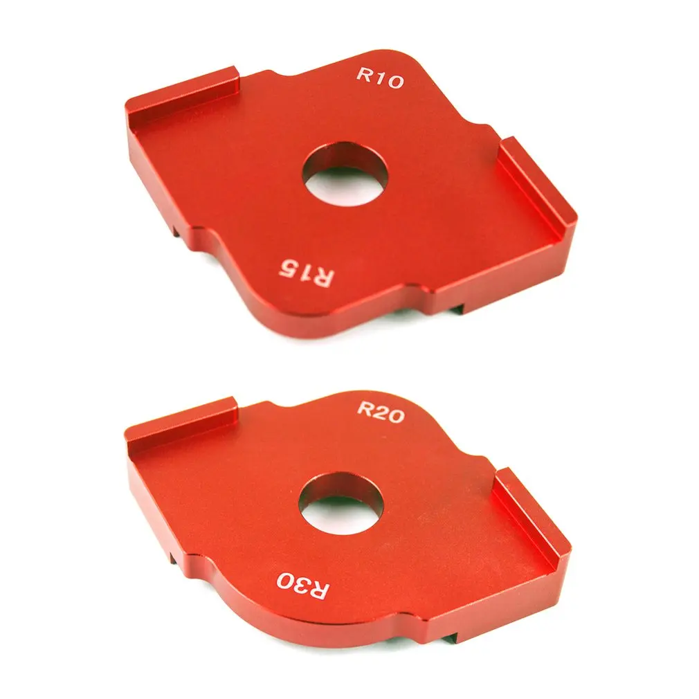 

2Pcs/set R10 R15 R20 R30 Wood Panel Radius R Plate Trimming Machine Engraving Machine Round Corner Template Kit Corner Jig