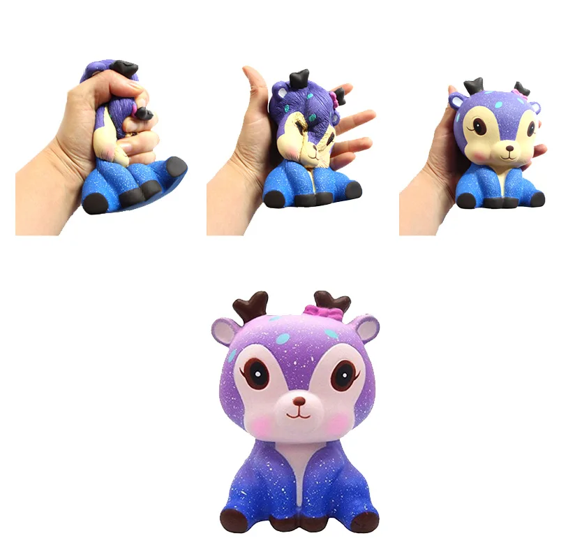 Антистрессовая мягкая игрушка единорог панда олень мороженое PU Kawaii мягкая игрушка исцеляющая забавная декомпрессионная помощь декомпрессия мобильный