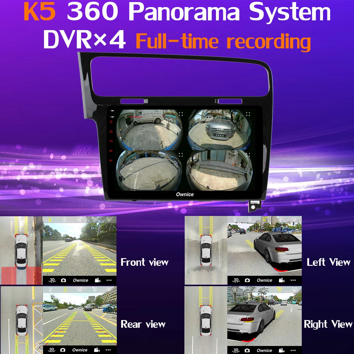 Sale 360° Panoramic Camera 4G LTE Android 9.0 4G+64G DSP CarPlay Car Player for Volkswagen Golf 7 MK7 2013-2019 GPS Radio 2