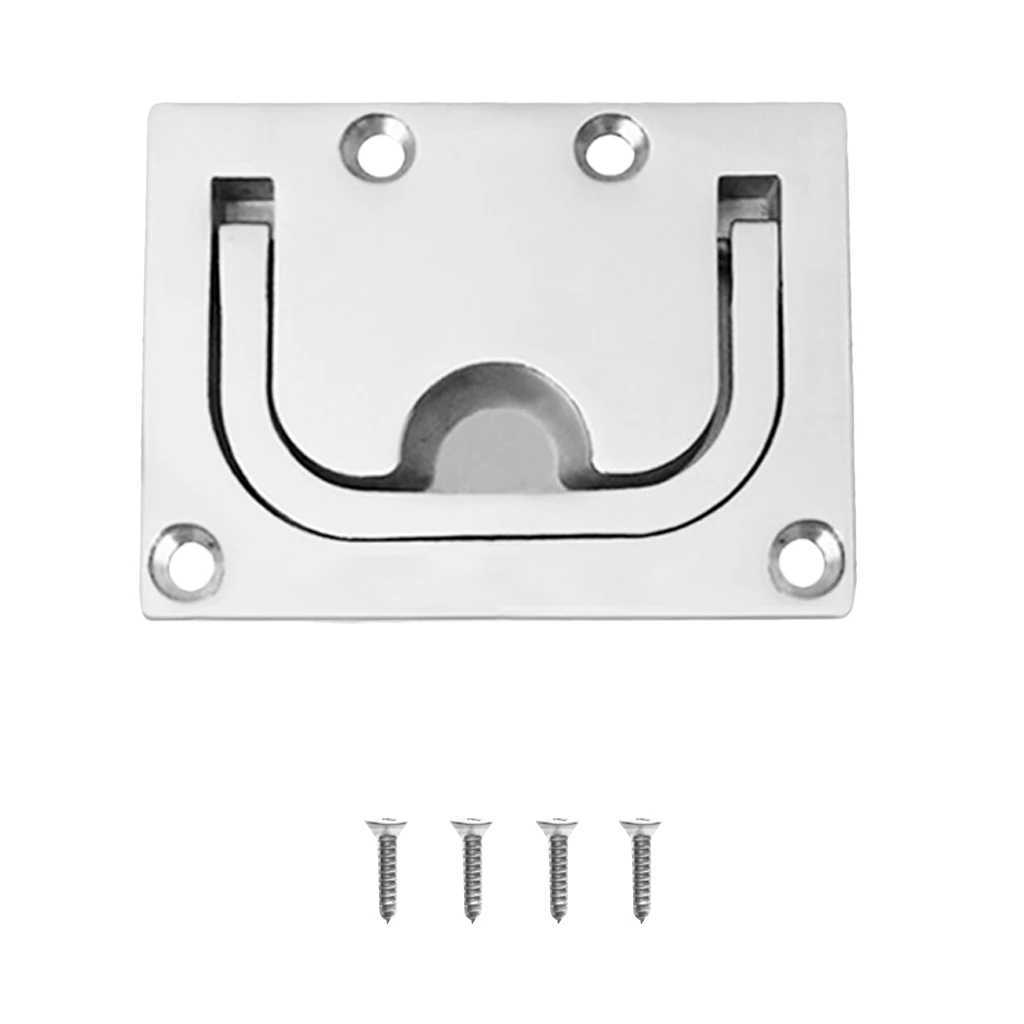 76 x 57mm Boat Hatch Locker Lift/ Pull Ring Handle with Screws - Flush Mount 316 Marine Grade Stainless Steel Fittings 76 x 57mm Boat Hatch Locker Lift/ Pull Ring Handle with Screws - Flush Mount 316 Marine Grade Stainless Steel Fittings