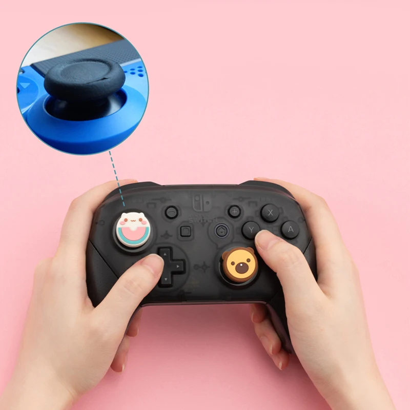 最大91 Offクーポン Geekshare Ps5 Ps4 Switch Proコントローラーカバー 猫肉球親指グリップキャップ 4枚入れ スキンケース かわいい シリコンカバー ア Qdtek Vn