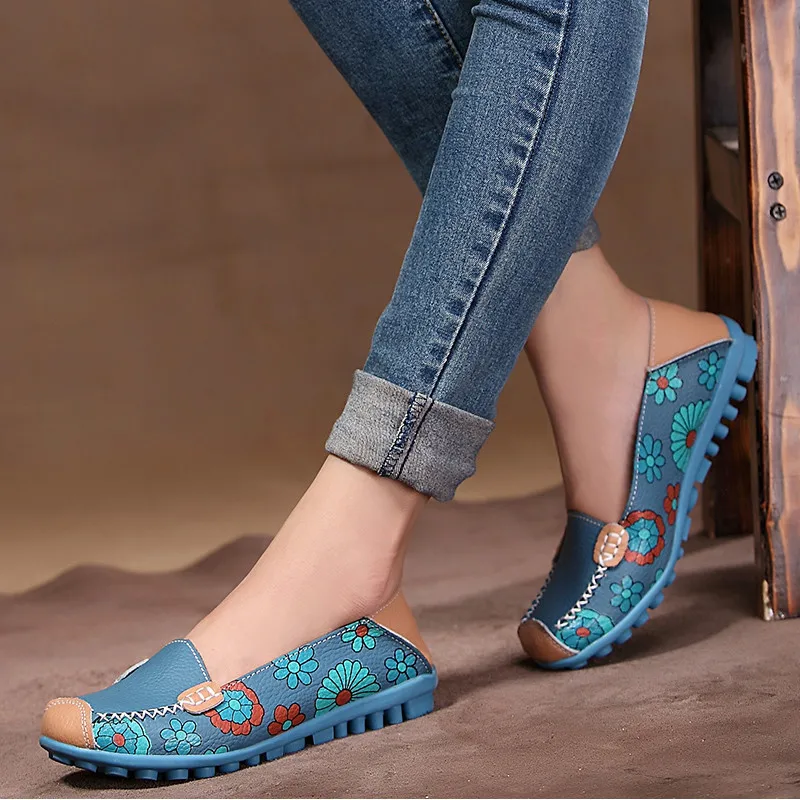 Женские балетки из натуральной кожи на плоской подошве повседневная обувь с