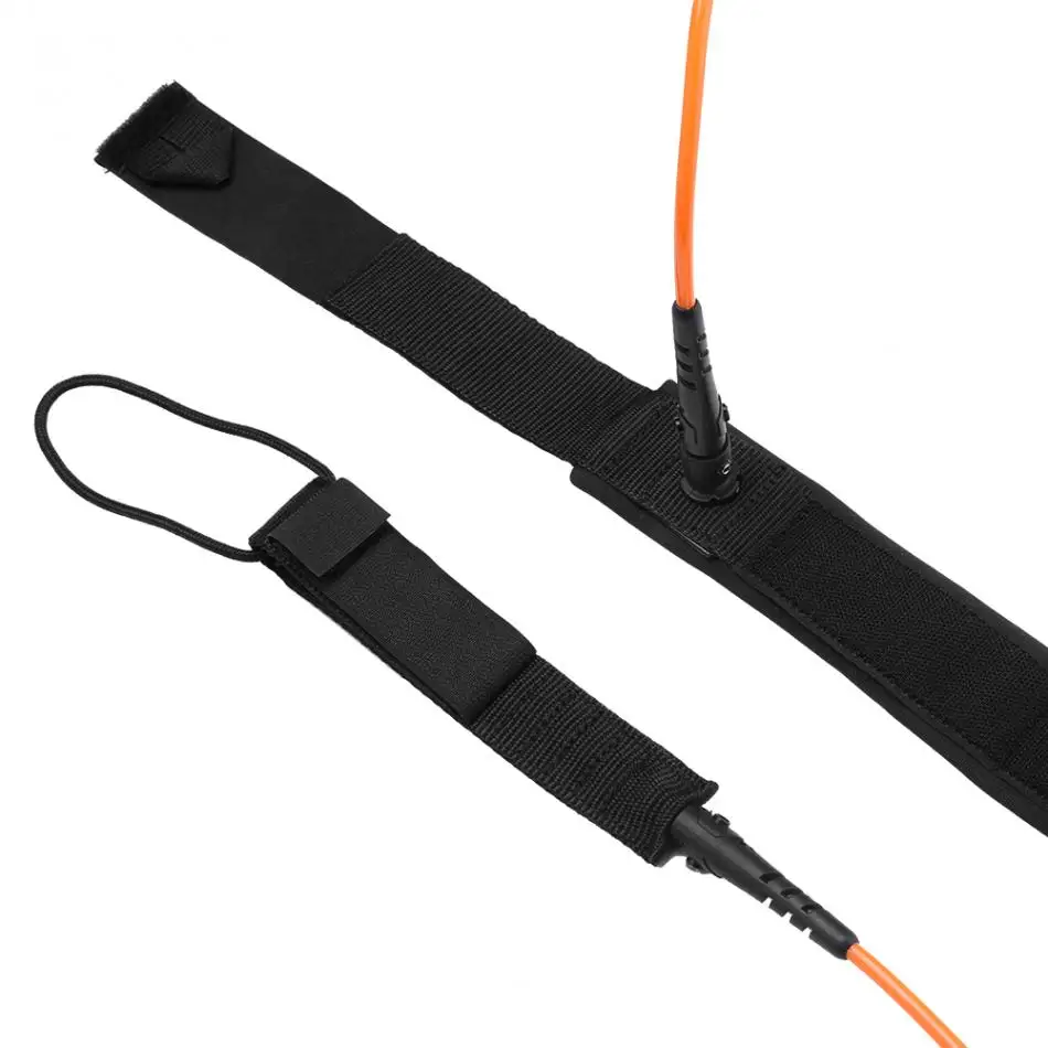 6 Feet 5.5mm Surfboard Ankle Leash Foot Leg Rope Double Swivels Surfing Leash TPU Surfboard with Hook Loop Closure
