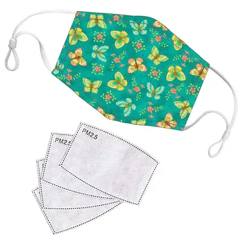 

Face Cover mascaras Butterfly Flower Pattern Unisex Reusable PM2.5 Prevent Anti-dust Facial Mouth Cover Filters Toiletry Kits