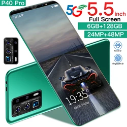 Global Version P40 Pro 5.5 Inch Android Smart Phones 24+48MP 4800mAh Battery 10 Core Mobilephone Support Face ID 4G 5G Celular