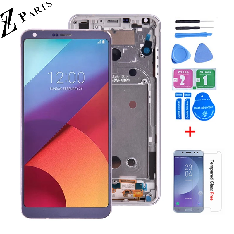 

ORIGINAL 5.7" 1440 x 2880 For LG G6 LCD Display Touch Screen Digitizer Complete Full LCD Assembly with frame Free shipping