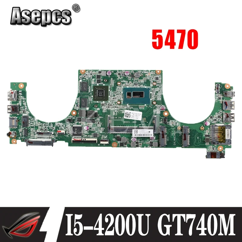 DAJW8CMB8E1 14-5470 Laptop motherboard For DELL Vostro 5470 original mainboard I5-4200U GT740M | Компьютеры и офис