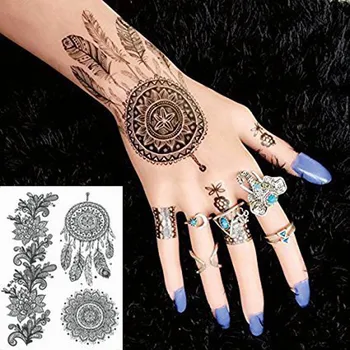 

Waterproof Temporary Water Transfer Tattoo Sticker Ladies Body Chest Art Temporary Tattoo Girl Waist Bracelet Tattoo Flower