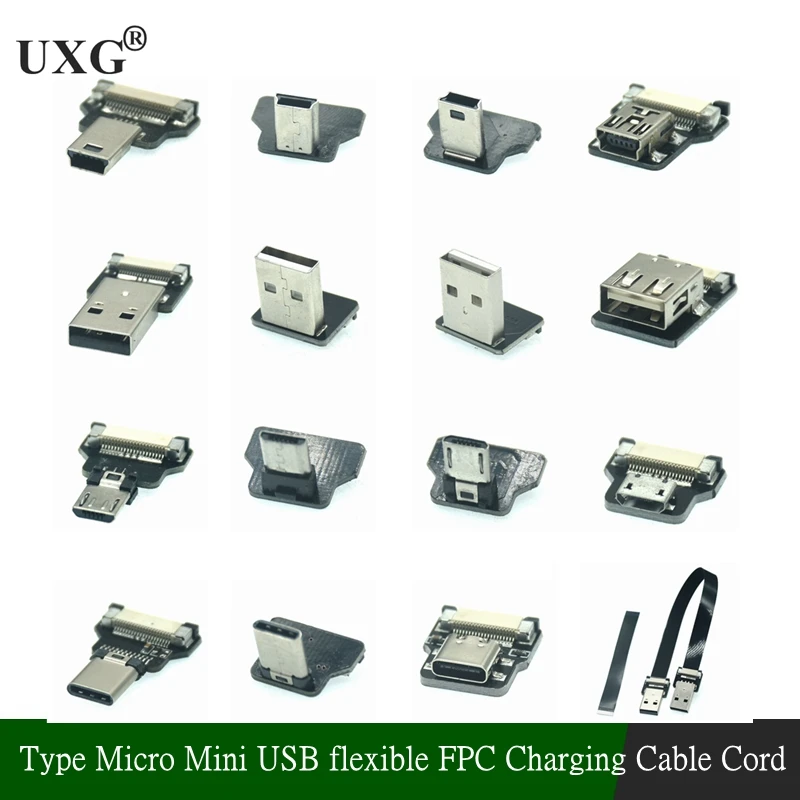 Fpv Monitor Standard Mini Usb Super Flat Flexible Fpc Charging Cable 90