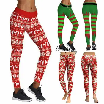 

Women Workout Gym Print Sports Pants Fitness Stretch Trousers