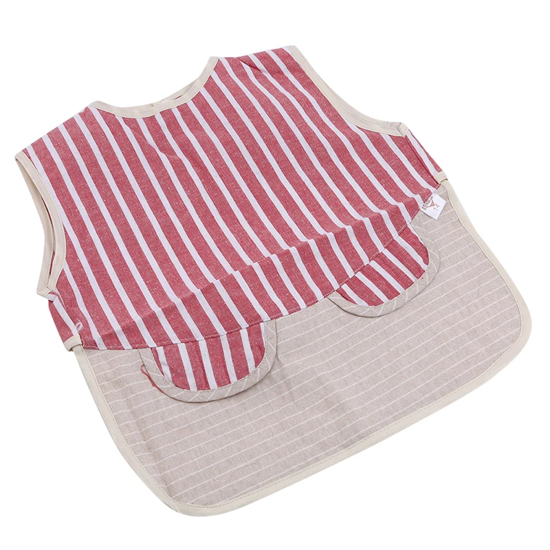 Fashion Stripe Baby Bibs Cotton Linen Newborn Bandanas Feeding For Baby Burp Cloths Girls Boys Saliva Towel Printing Apron Bib