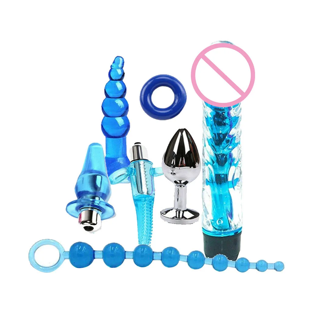 Couple G-Spot Bullet Dildo Vibrator Anal Butt Plug Massager Sex Love Toy 7Pcs |