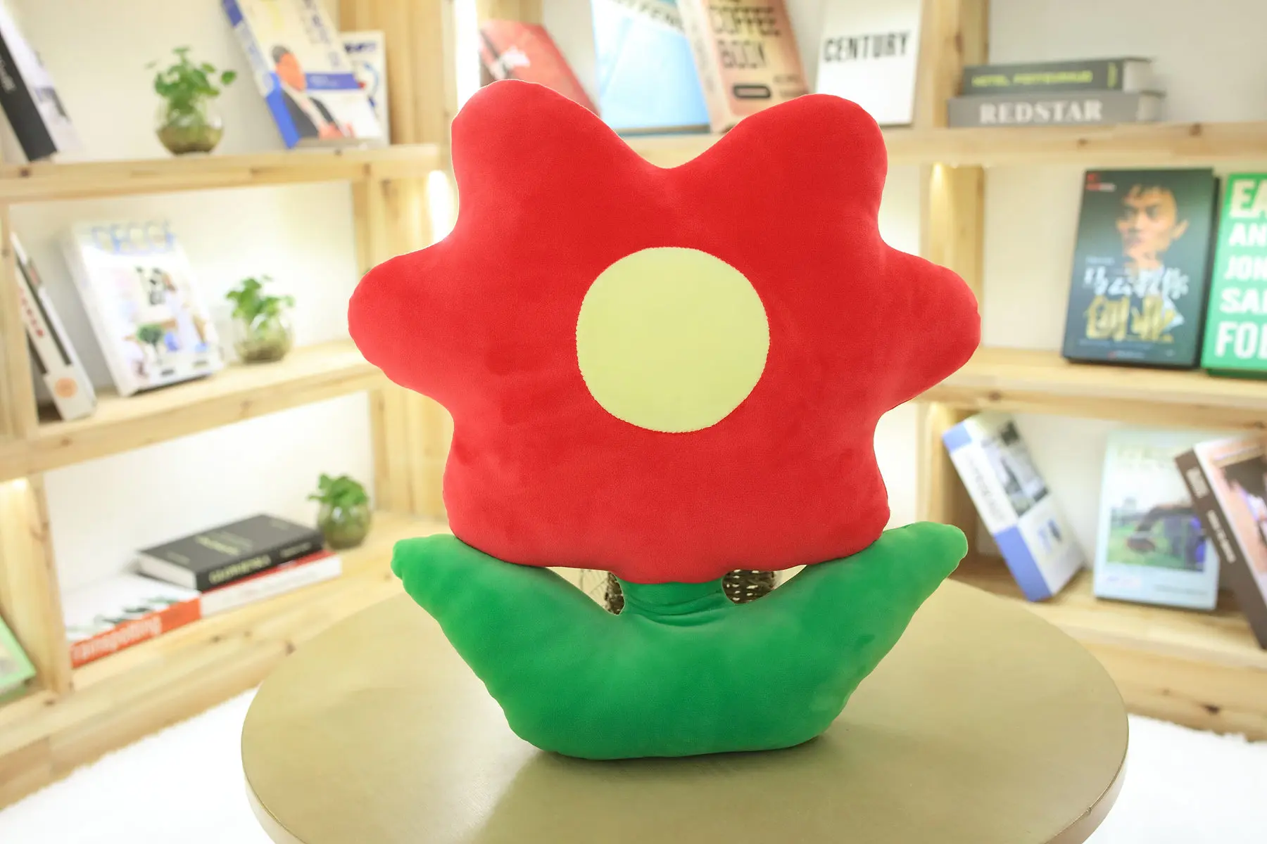 red 1 шт. искусственный цветочный декор растения Рождественский цветочный букет для мероприятия Свадебная вечеринка украшения дома мультфильм цветы плюшевые игрушки - Цвет: red