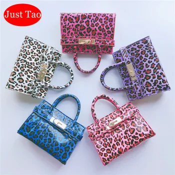 

DHL Free Shipping Just Tao Kids Leopard style shoulder bags Children ins Popular totes Girls Mini coin purse Chic handbag JTD034