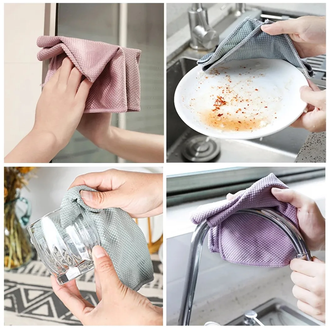 10pcs-5pcs-40-30cm-NanoScale-Streak-Free-Miracle-Cleaning-Cloths-Reusable-Easy-Clean-Home-Kitchen-Supplies.jpg 10Db/5Db 40*30 Cm Nanoméretű Csíkmentes Csoda Tisztítószövetek Újrahasznosítható, Egyszerűen Tiszta Otthoni Konyhai Kellékek Tisztító Törülközők - Image 4