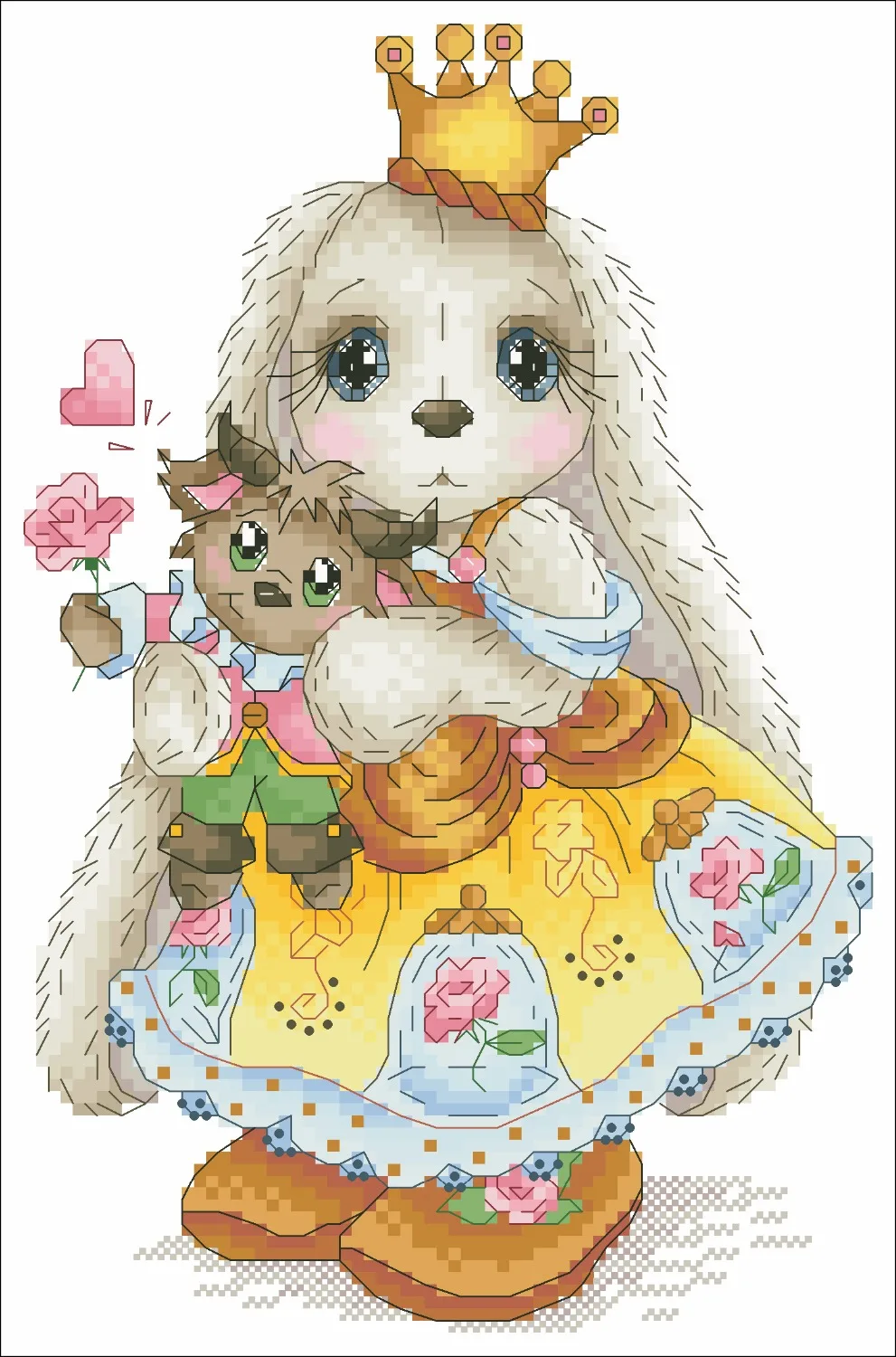 Cross Stitch Package Cartoon Animal 14ct Cloth Cotton Thread Embroidery DIY Handmade Needlework 2 cross stitch kit