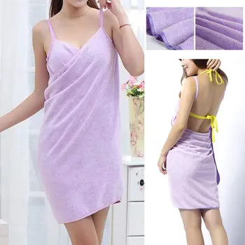 

Adults Wearable Towel Microfiber Bath Towel Dress Womens Lady Fast Drying Beach Magical Nightwear Sleeping Towels Bathroom