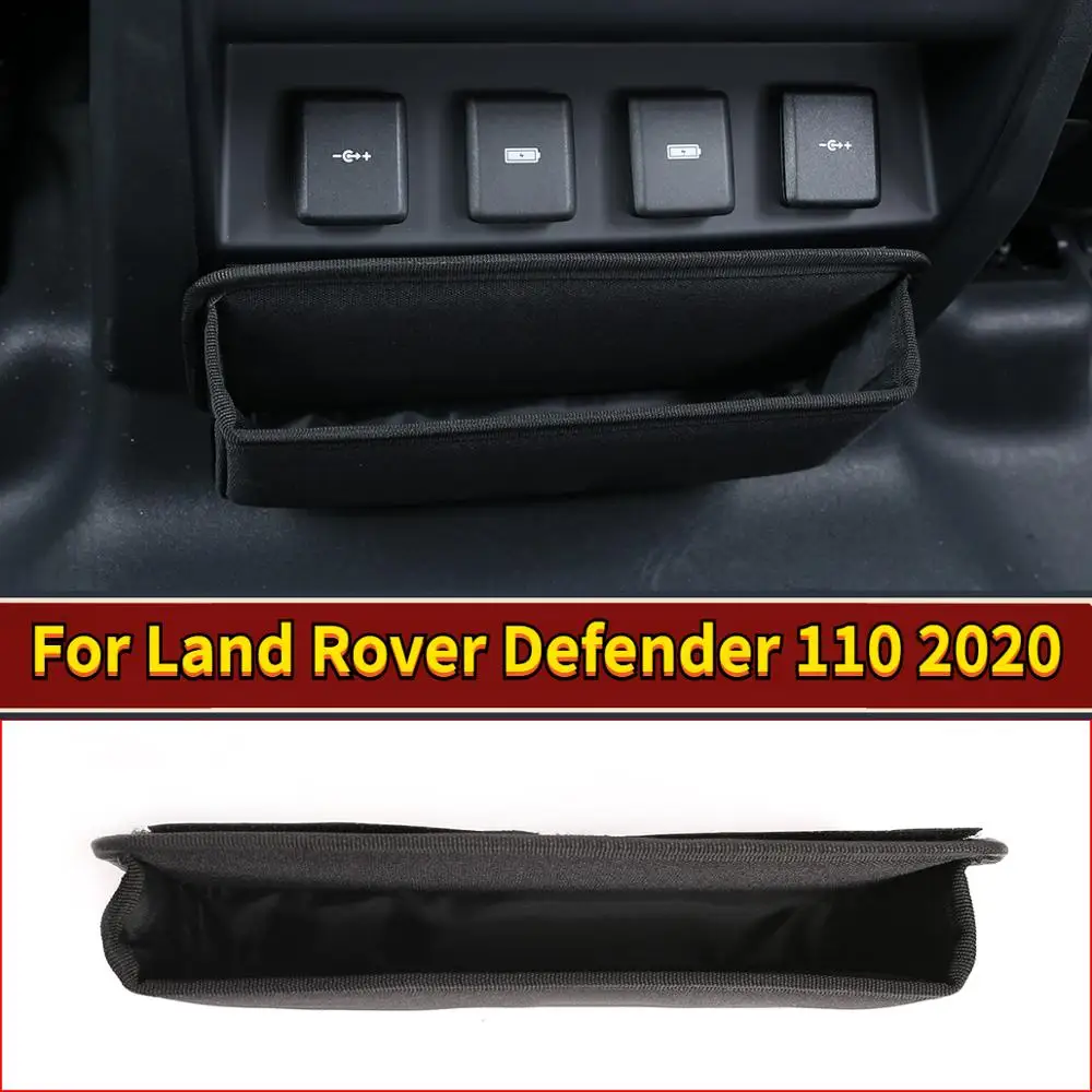 

Черный тканевый ящик для перчаток для Land Rover Defender 110 130 2020, сумка для хранения, коробка для хранения под задним воздухом, автомобильные аксесс...