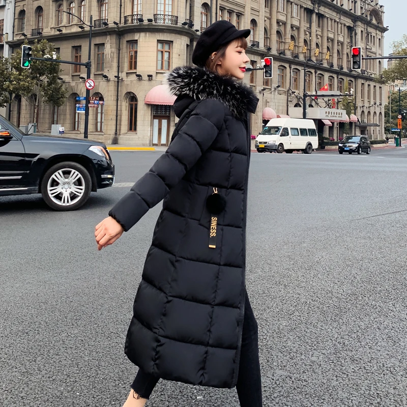 Меховая парка с капюшоном Casaco Feminino, Женская куртка, пальто размера плюс, зимняя куртка, Женская Повседневная пуховая хлопковая длинная стеганая парка