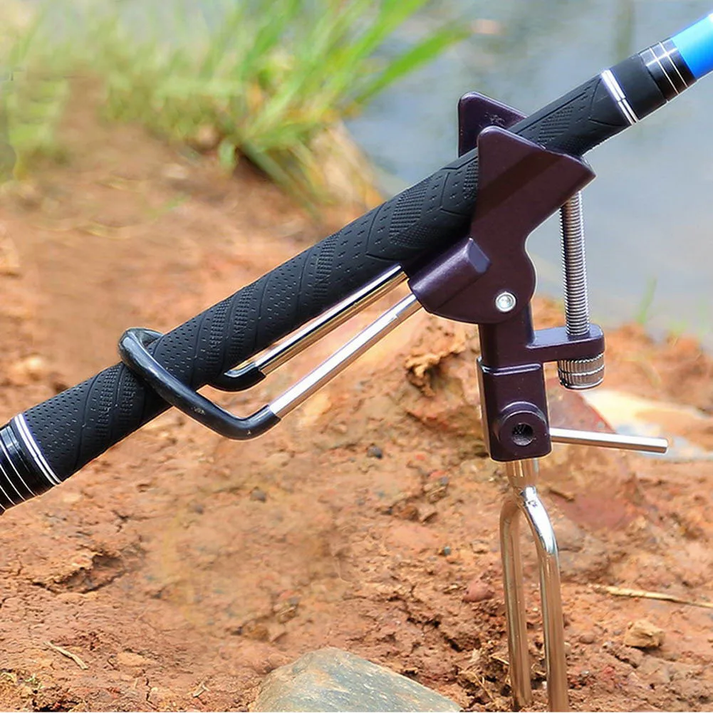 

Fishing Rod Pole Holder Stainless Steel Ground Insert Support Stand Bracket N66