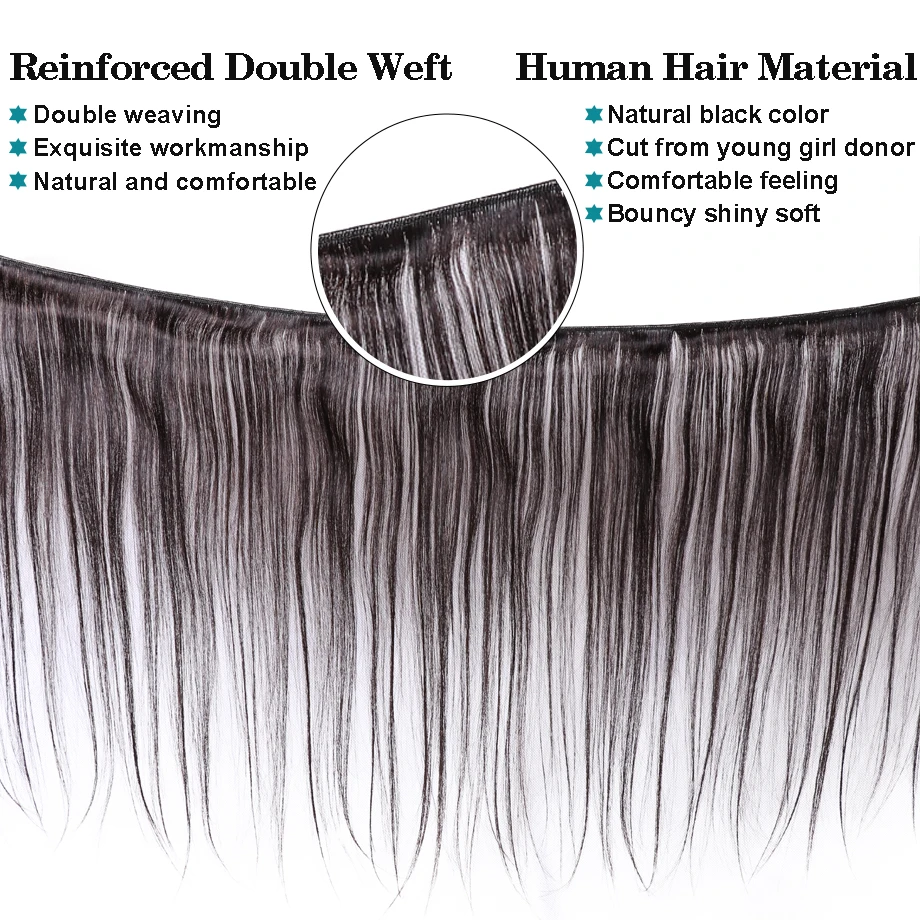 7x7 застежка и пряди прямые волосы пряди с закрытием человеческие волосы пряди с закрытием перуанские Волосы remy удлинитель