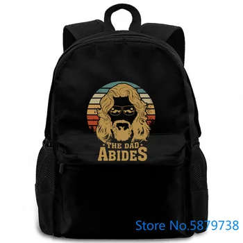 

The Big_lebowski_ The Dad Abides for Vintage The -dude- Fathers Day Customized women men backpack laptop travel school