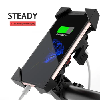 

Bicycle And Motorcycle Mobile Phone Holder 360 Degree Rotatable Handlebar Rack One-Button Shrink Mobile Phone Bracket