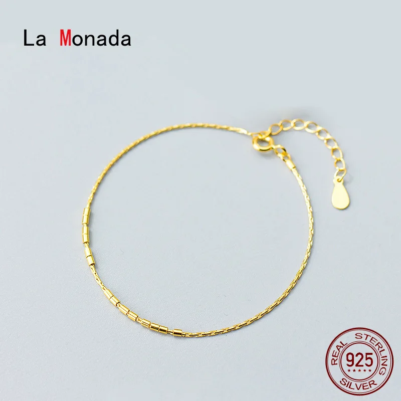 Женский серебряный браслет La Monada тонкая цепочка из серебра 925 пробы | Украшения и