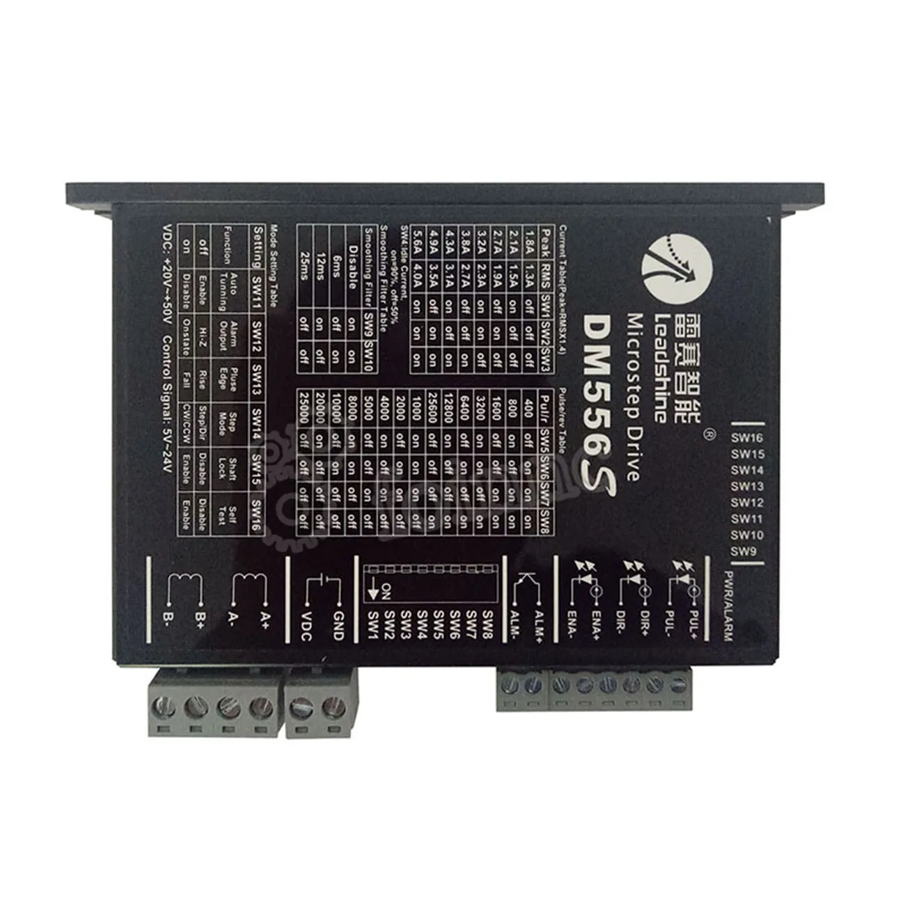 Leadshine 2 상 스테퍼 모터 드라이버 DM556S / 542S DC24V-50V 1.0-5.6A 는 DM556 대신 NEMA23 스테퍼 모터에 적합합니다.