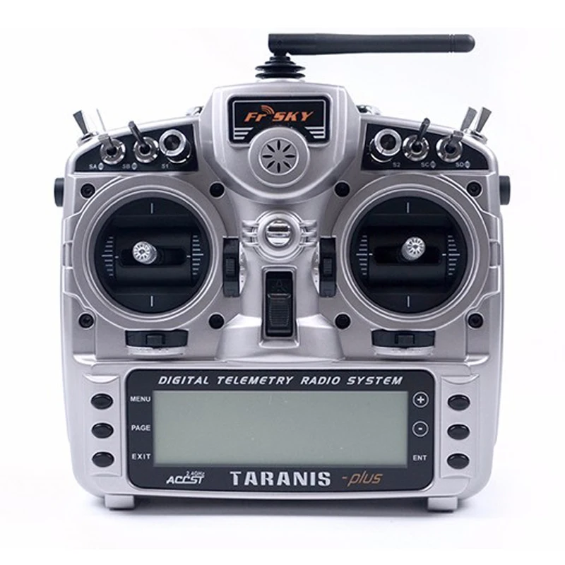 

Newest FrSky Taranis X9D plus 16-channel remote control X8R receiver full two-way transmission flight transmitter Silver